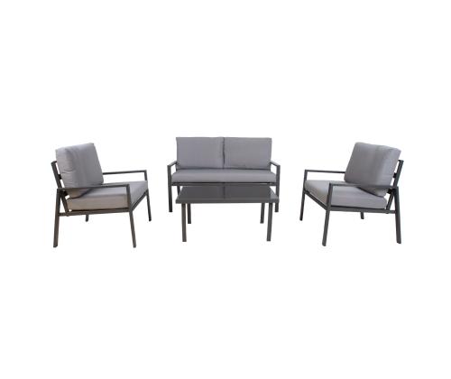 Puutarhakalusteet TIFTON pöytä, sohva ja 2 tuolia