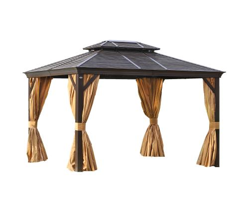 Katos SUNSET 3x4xH2/2,7m, ruskea/beige, alumiini, polyesterikangas