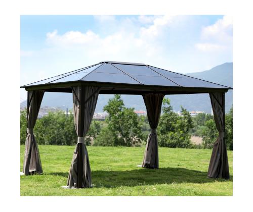 Katos SUNSET 3x4xH2/2,7m, ruskea/tape, alumiini, polyesterikangas