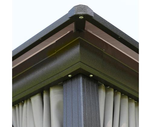 Katos SUNSET 3x4xH2/2,7m, ruskea/tape, alumiini, polyesterikangas