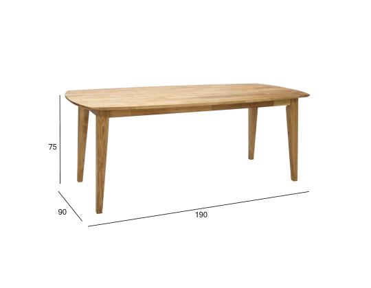 Ruokapöytä RETRO 190x90xH75cm, tammi