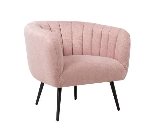 Nojatuoli TUCKER 78x71xH69cm pinkki, polyesterikangas, metalli