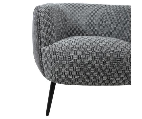 Nojatuoli ACCENT harmaa, 77x80xH74cm, polyesterikangas, puu, vaneri, metalli