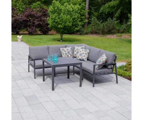 Puutarhakalusteet ADRIAN pöytä ja kulmasohva