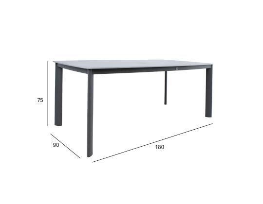 Pöytä BEIDA 180x90xH75cm, harmaa