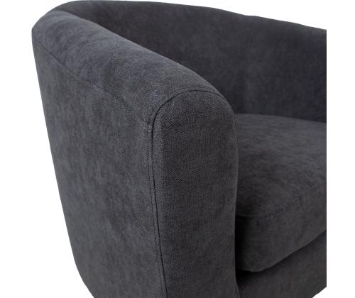 Nojatuoli WESTER 76x68,5xH74cm tummanharmaa, polyesterikangas, puurunko, muovijalat