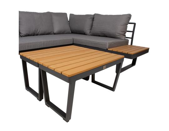 Puutarhakalustesarja MALTA modulaarinen sohva, 2 pöytää