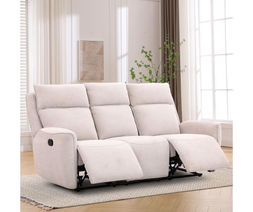 Sohva MAREN 3-istuttava manuaalinen lepotuoli 206x90xH104cm, beige
