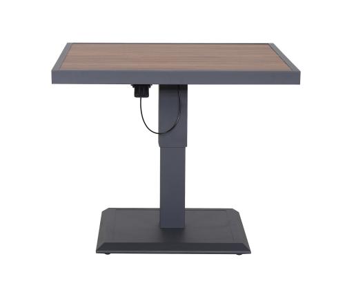 Pöytä PARKER 90x90xH52-75cm, harmaa