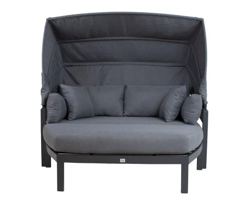 Sohva TOMSON katos, tummanharmaa, 182x82xH72,5cm, alumiini