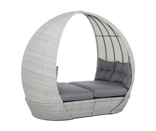 Lebola ASCOT 215x110xH187cm, harmaa, alumiini, muovipunos