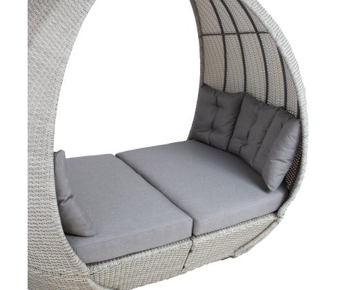 Lebola ASCOT 215x110xH187cm, harmaa, alumiini, muovipunos