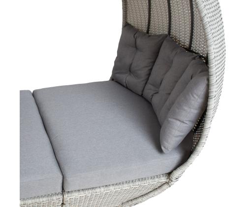 Lebola ASCOT 215x110xH187cm, harmaa, alumiini, muovipunos