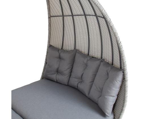 Lebola ASCOT 215x110xH187cm, harmaa, alumiini, muovipunos