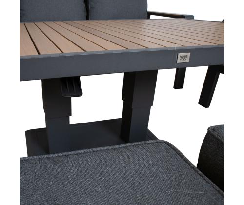 Puutarhakalustesarja PARKER 6-osainen, harmaa