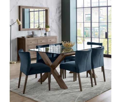 Ruokapöytä TURIN 180x90xH75cm, savustammi