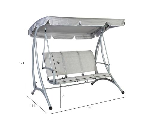 Kiik MAIRY sali 193x114xH171cm, terassiraam, polyesterkangas