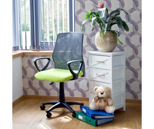 Työtuoli TREVISO, 59x58xH90-102cm, vihreä/harmaa, polyesterikangas, muovi