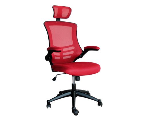 Työtuoli RAGUSA, 66,5x51xH117-126cm, punainen, polyesterikangas, muovi