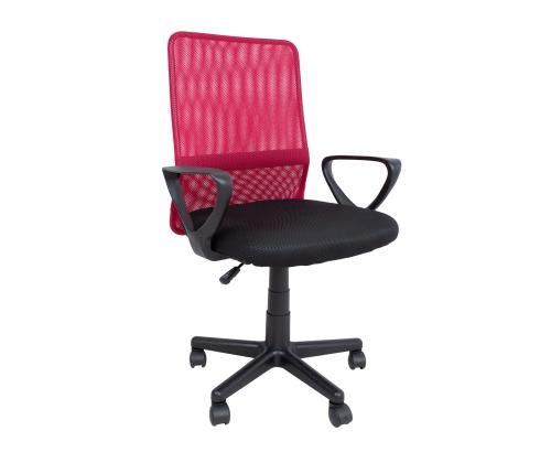 Tietokonetuoli/työtuoli BELINDA, 59x56xH86,5-98,5cm, musta/punainen, polyesterikangas, muovia