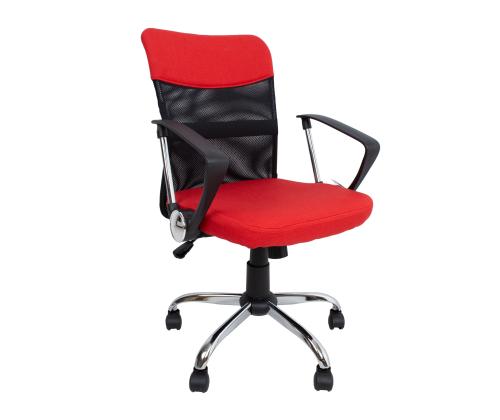 Tietokonetuoli/työtuoli DARIUS, 57x57xH93-103cm, punainen/musta, polyesterikangas, metalli