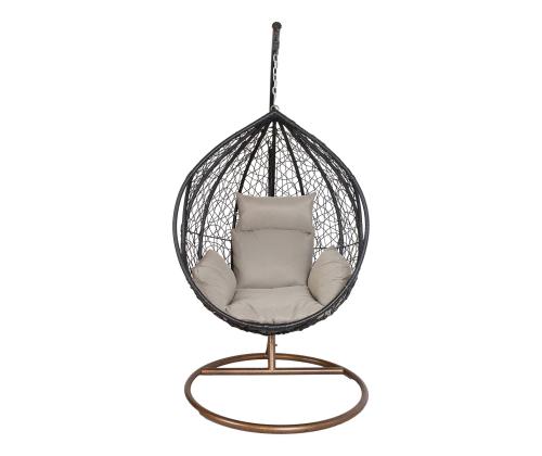 Riipputuoli DROPLET musta 120x120xH200cm, alumiinirunko, muovipunos