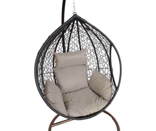 Riipputuoli DROPLET musta 120x120xH200cm, alumiinirunko, muovipunos