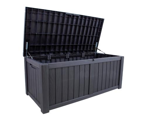 Säilytyslaatikko PRAIA 143x67,5x60,5cm, musta muovi