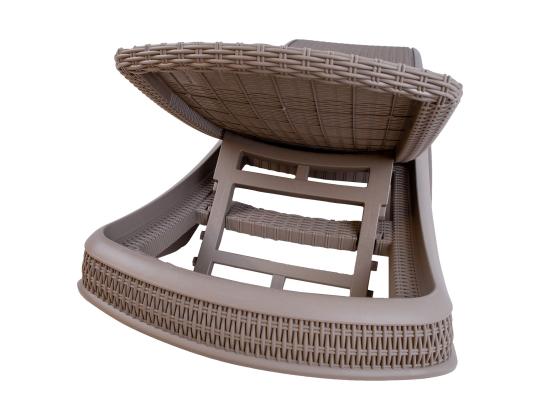 Lepotuoli NEWPORT harmaa-beige muovia