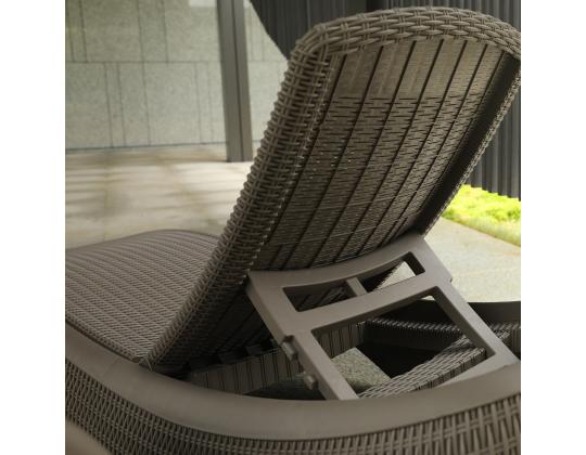 Lepotuoli NEWPORT harmaa-beige muovia