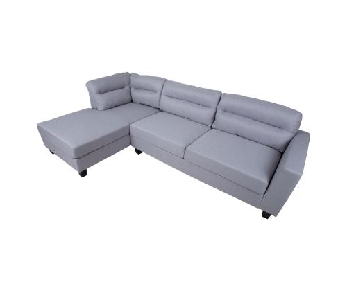 Kulmasohva HELSINKI VN 268x158/83xH88cm, vaaleanharmaa