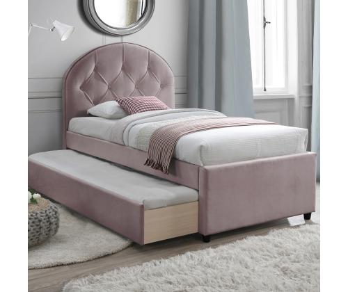 Sänky LARA 90x205cm, ilman patjaa, violetti pinkki