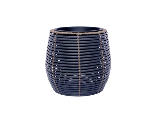 Kukkaruukku WICKER D28xK26cm, musta/ruskea