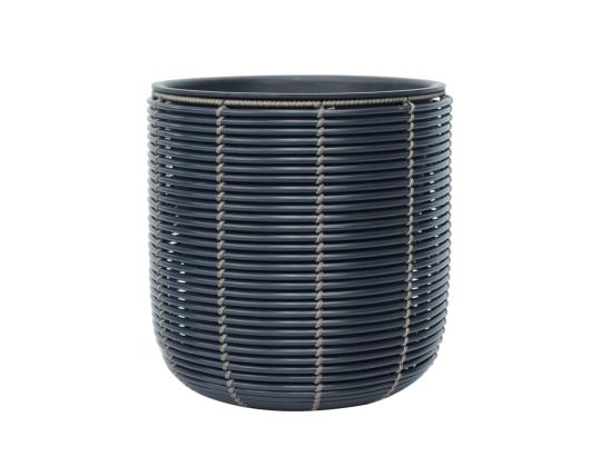 Kukkaruukku WICKER D35xH36cm, musta/ruskea