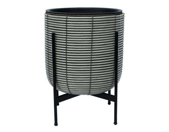 Kukkaruukku WICKER pohjalla 38x38xH49cm, beigen harmaa