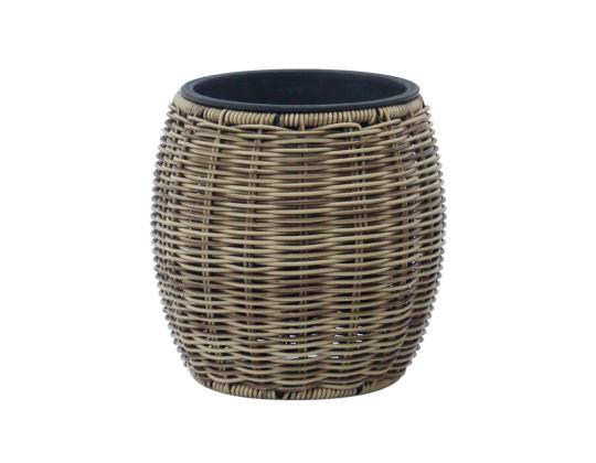 Kukkaruukku WICKER D20xK20cm, vaaleanruskea