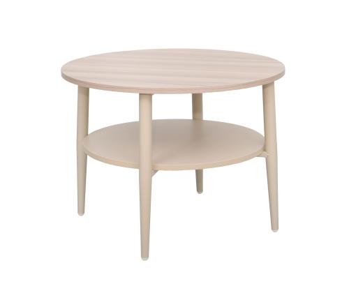 Sohvapöytä LESTER 60x60xH45cm, vaalea puu/beige
