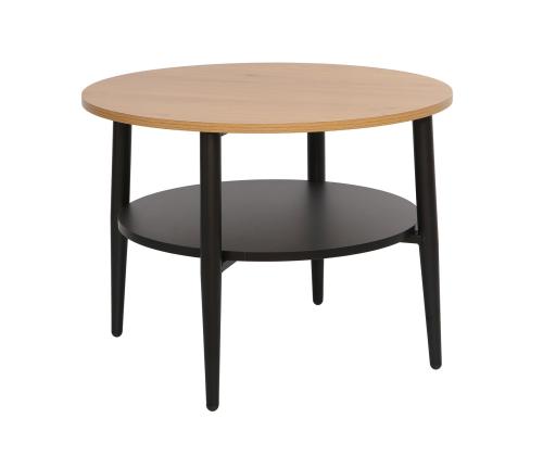 Sohvapöytä HECTOR 60x60xH45cm, saarni/musta