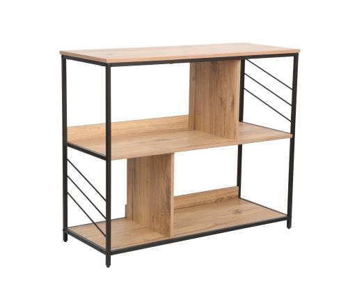 Hylly DIMITRA 100x40xH83,5cm, maalaismainen/musta viimeistely