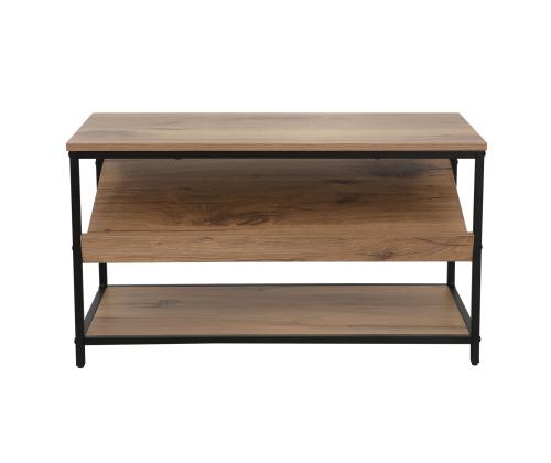 Poljinhylly DIMITRA 80x40xH45cm, maalaismainen/musta