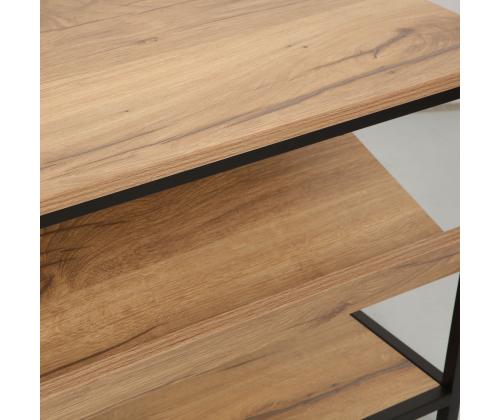 Poljinhylly DIMITRA 80x40xH45cm, maalaismainen/musta