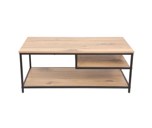 Sohvapöytä DIMITRA 100x50xK40cm, maalaismainen/musta pintainen