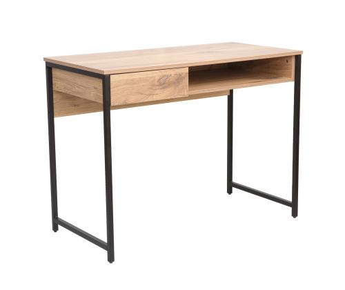 Työpöytä DIMITRA 100x50xK76cm, maalaismainen/musta