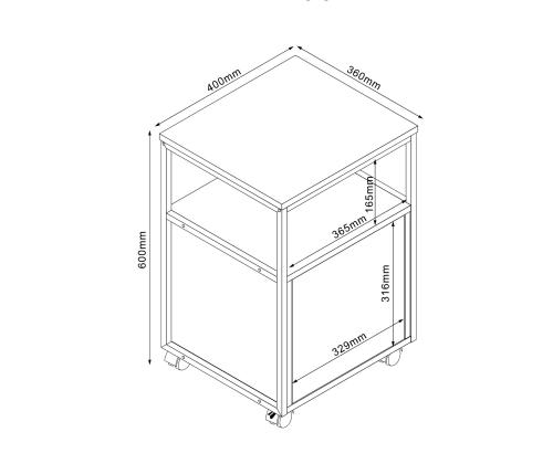 Lipasto / yöpöytä LESTER 40x36xH60cm