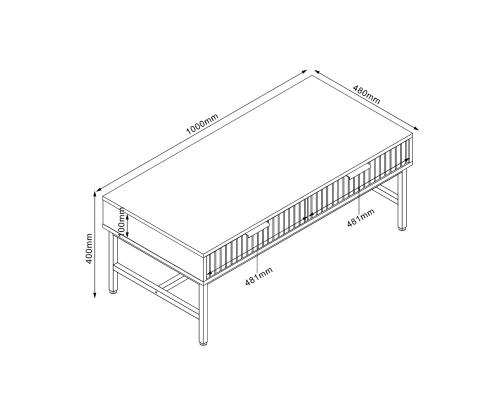 Sohvapöytä HELVE100x48xH40cm