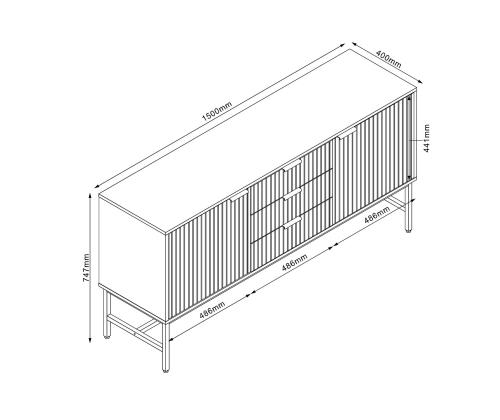 Lipastot HELVE 150x40xH75cm