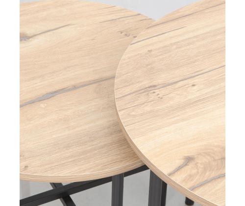 Sohvapöytä HANNES 50x50xK40cm, maalaismainen melamiinipintainen