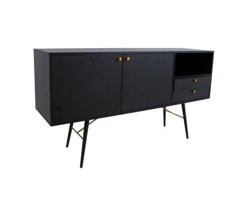 Lipasto LUXEMBURG 150x40xH80cm, musta melamiini