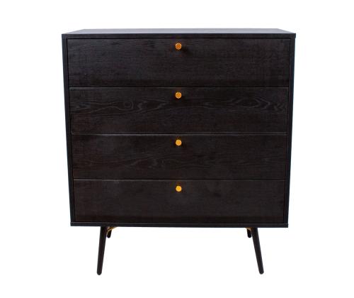 Lipasto LUXEMBURG 80x40xH90cm, musta melamiini