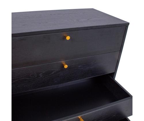 Lipasto LUXEMBURG 80x40xH90cm, musta melamiini